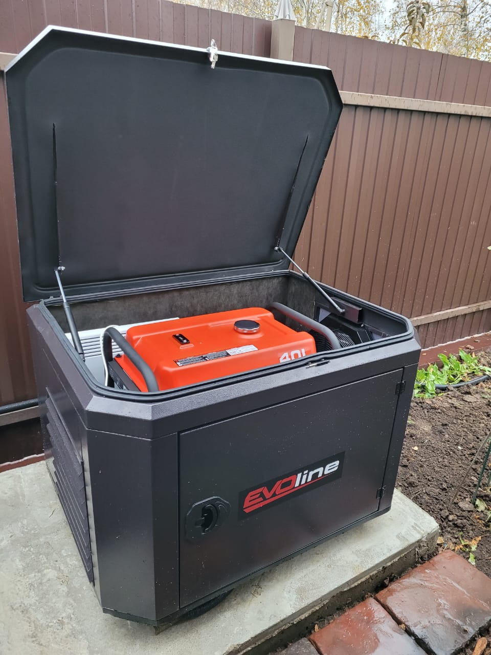 Бензиновый генератор iPower A8500EA мощностью 8,5 кВт всепогодный шумозащитный в кожухе EVOLine для частного дома